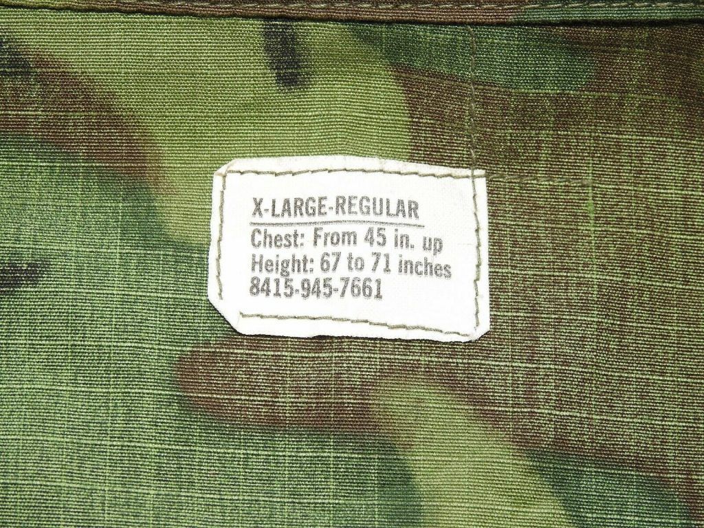 US Army Vietnam Special Forces NAVY SEAL ERDL CAMO Jungle Jacket X Large N/MINT