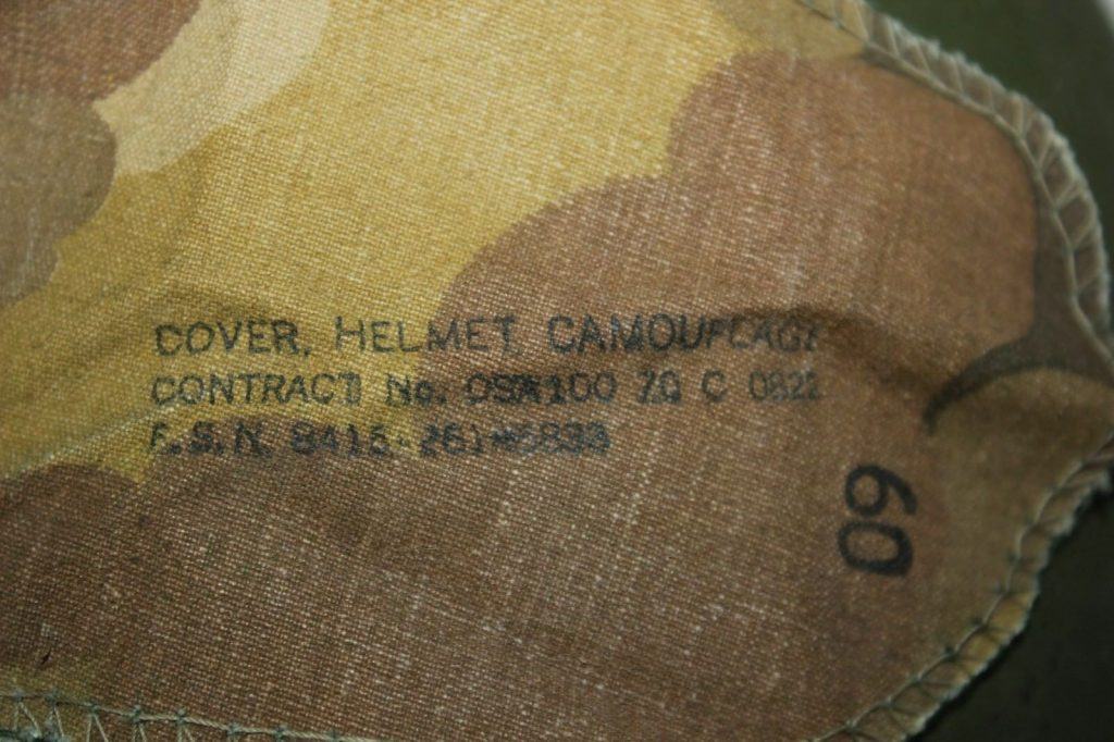 US Military Vietnam Era M1 Steel Helmet with Camouflage Mitchell Cover T13