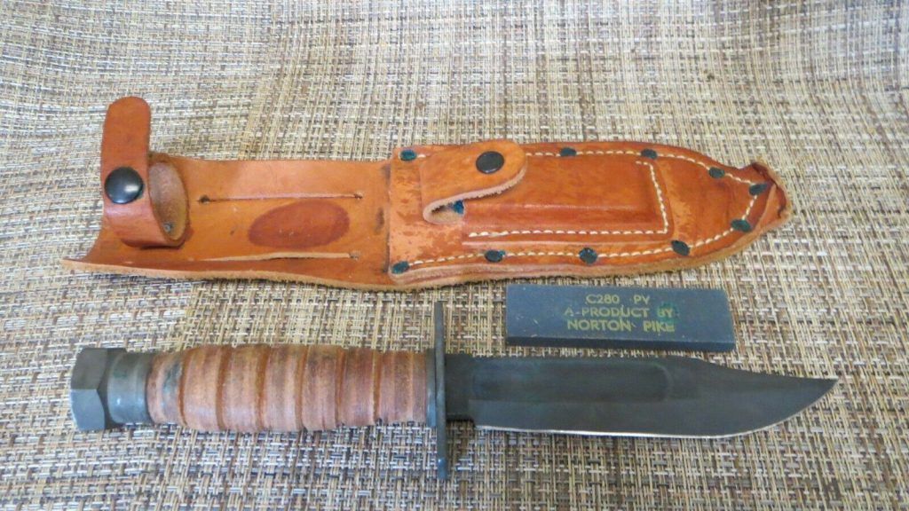 Vietnam Era Camillus Pilot Survival Knife with Sheath and Stone 11 1968 ...