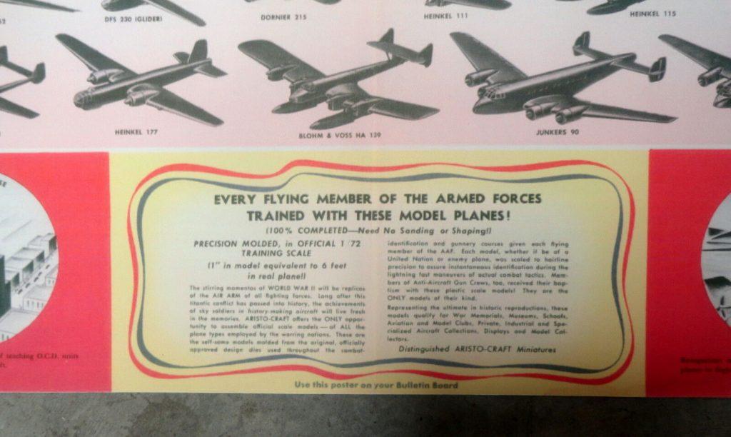 Aircraft Recognition Model Identification POSTER WW2 for sale