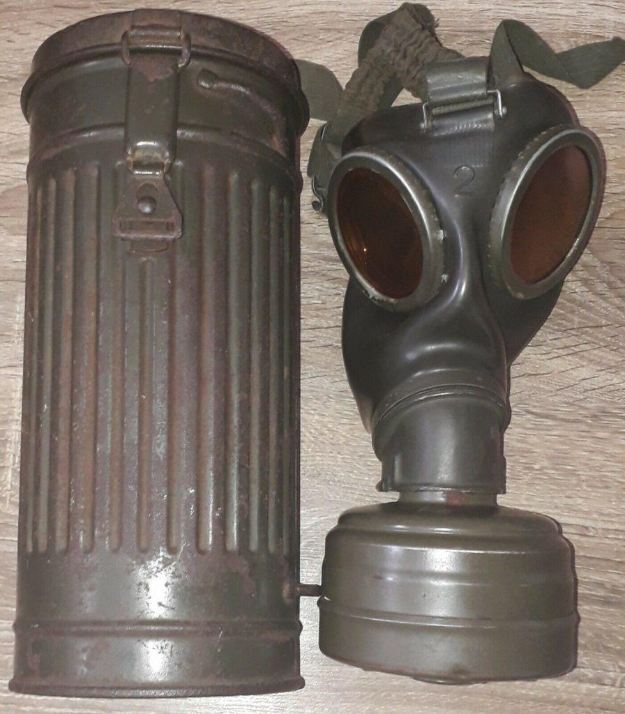 WW2 Original Wehrmacht German Gas Mask Canister bmw 1943