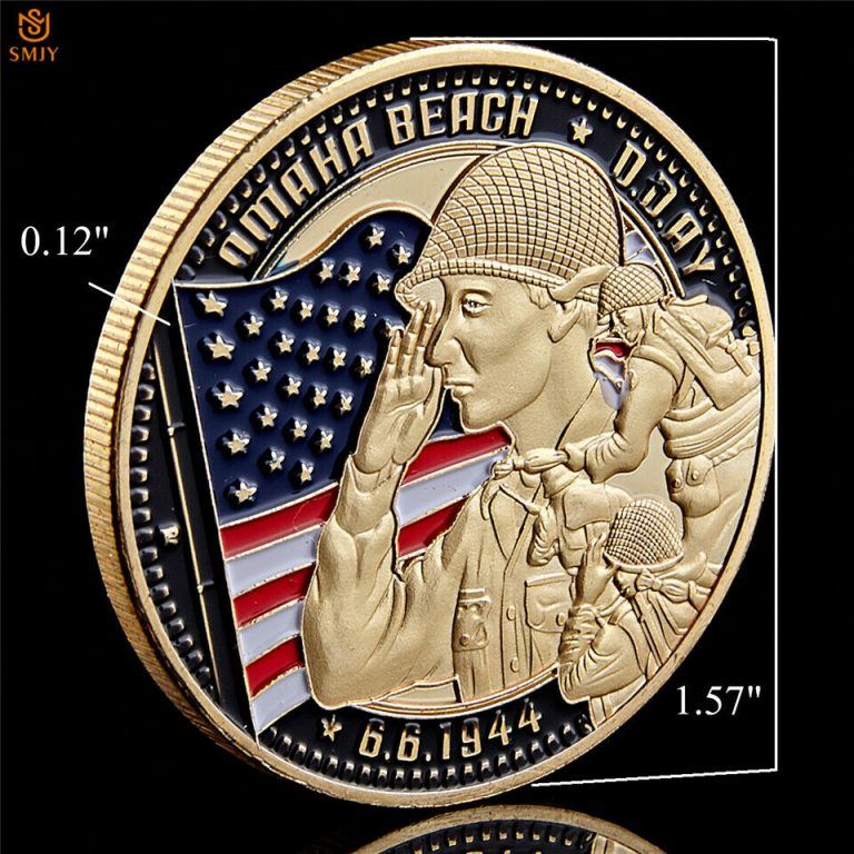 1944 6 6 Usa Utah D Day Omaha Beach Military Challenge Coin For Sale 2020 01 21 3 768x768 