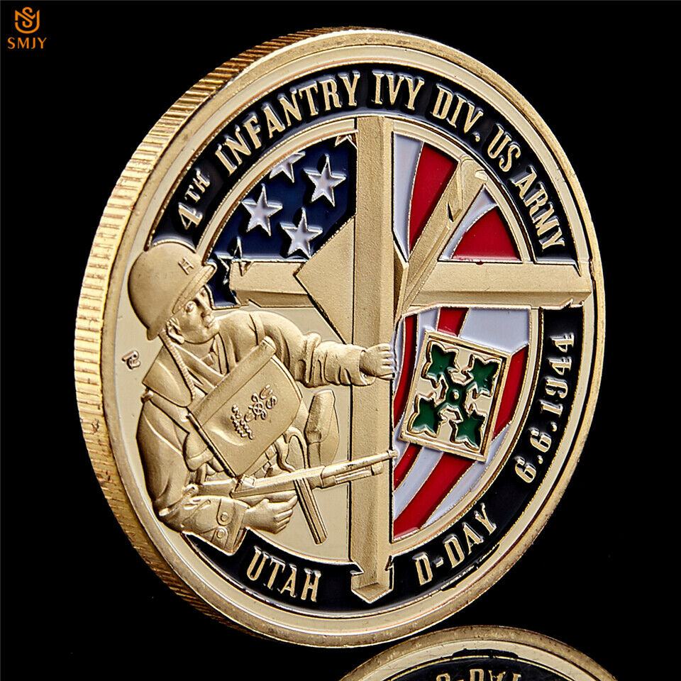 1944 6.6. USA Utah D Day Omaha Beach Military Challenge Coin