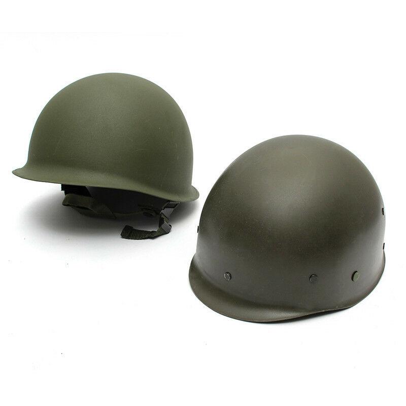 M1 CS Helmet WWII Steel WW2 US USA Tactical Army Equipment Military Green