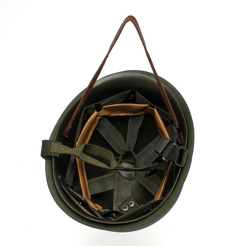 M1 CS Helmet WWII Steel WW2 US USA Tactical Army Equipment Military Green
