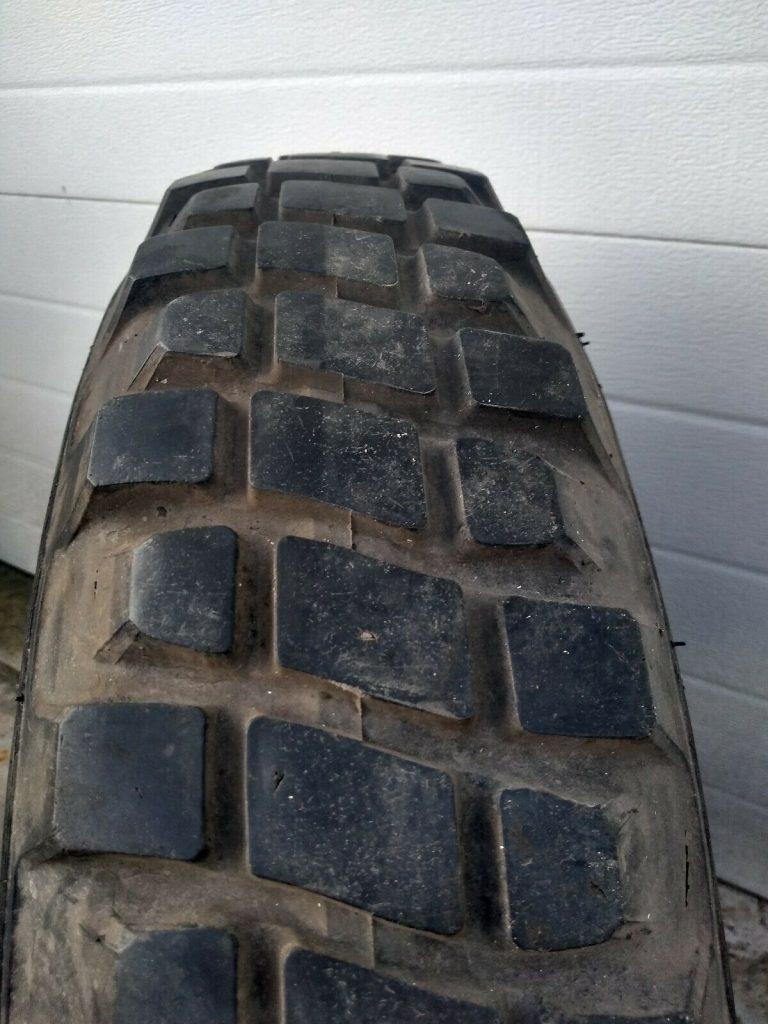 Vintage US Military Jeep Spare Tire and Rim Kleber 6.5 16 Willy’s CJ Vietnam Era