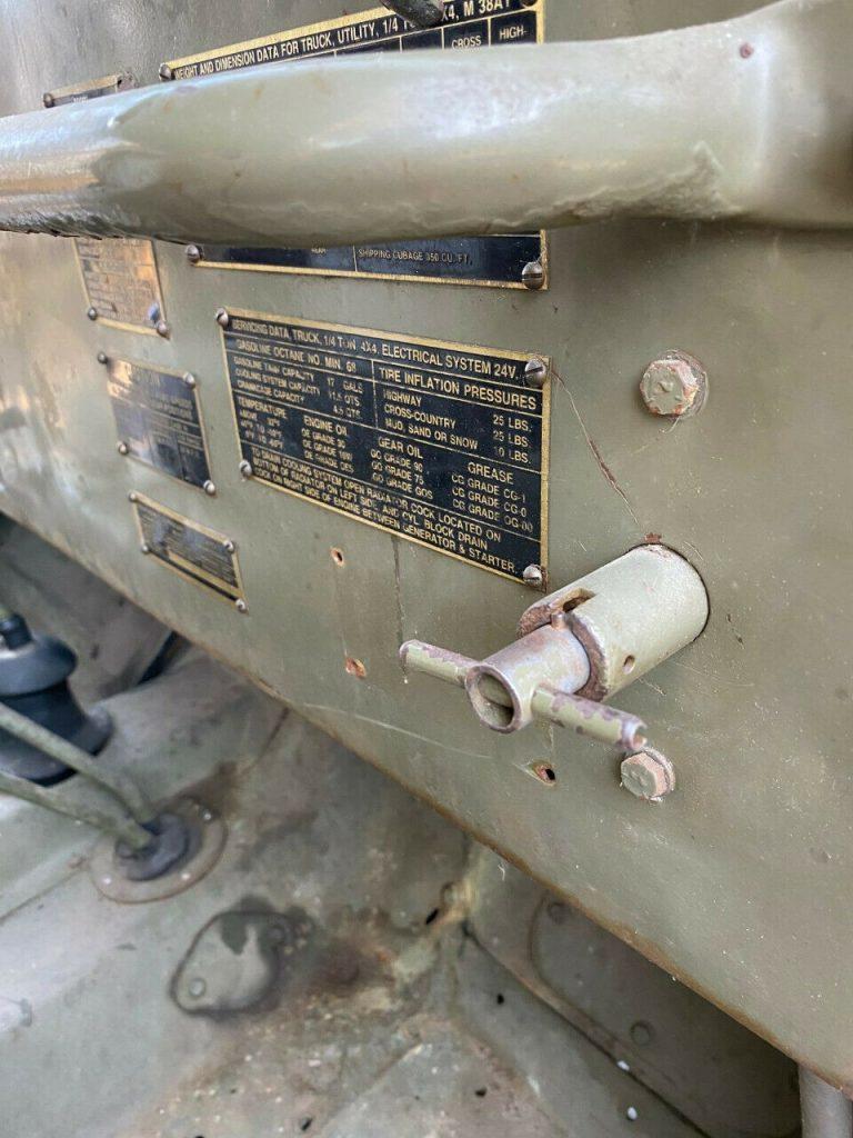 1960 Willys Model 38 Truck Military specs