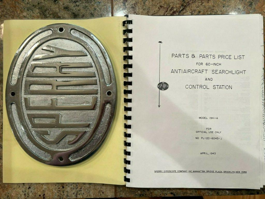 1941 Sperry 60-Inch Antiaircraft Searchlight