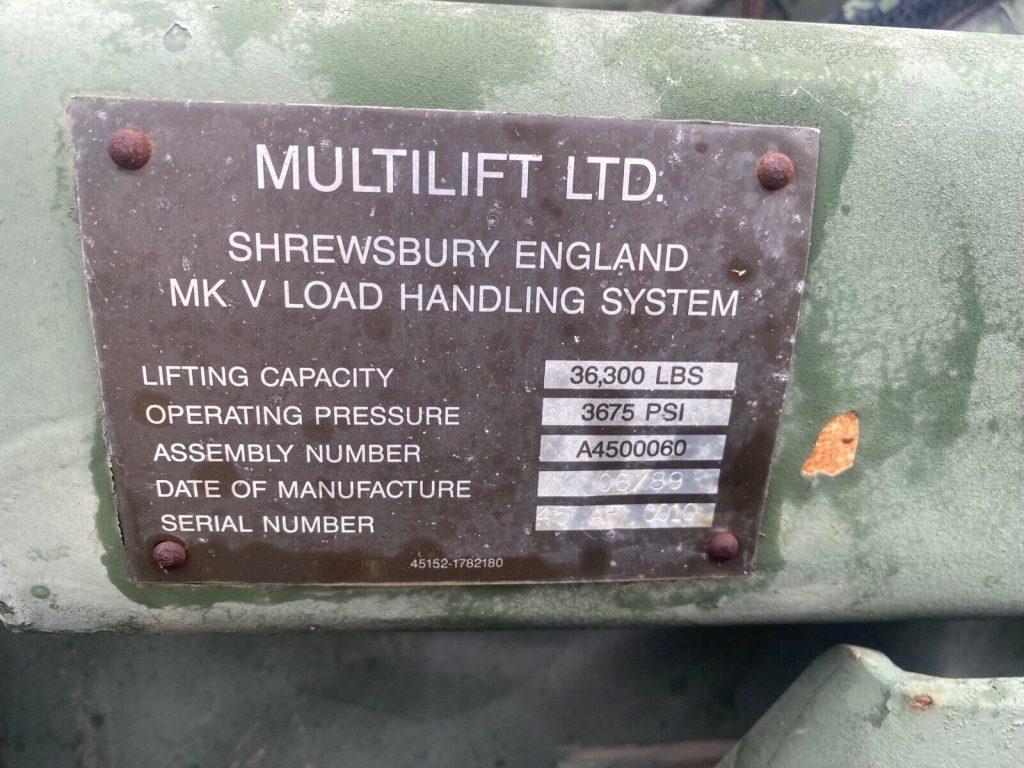 1990 Oshkosh M1074 PLS 10×10 Hook lift Container Mover W/winch Off Road Bugout