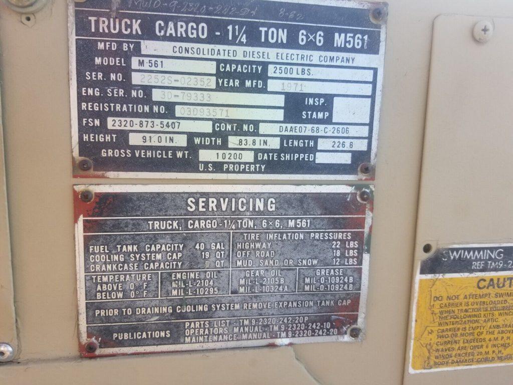 military vehicles 1971 gama goat m561