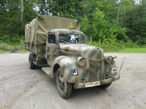 FORD Truck 1940 V3000 1.5 TON Single PANE Window WW2 German WITH Carson TRAILER for sale