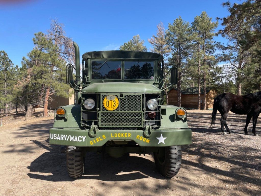 military vehicles for sale 1971 American General M 35-A2 and M 105 Trailer.