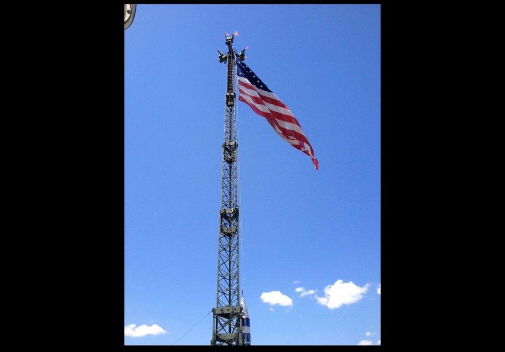 Mobile communications tower/ C. O. W. 118’ TRIEX