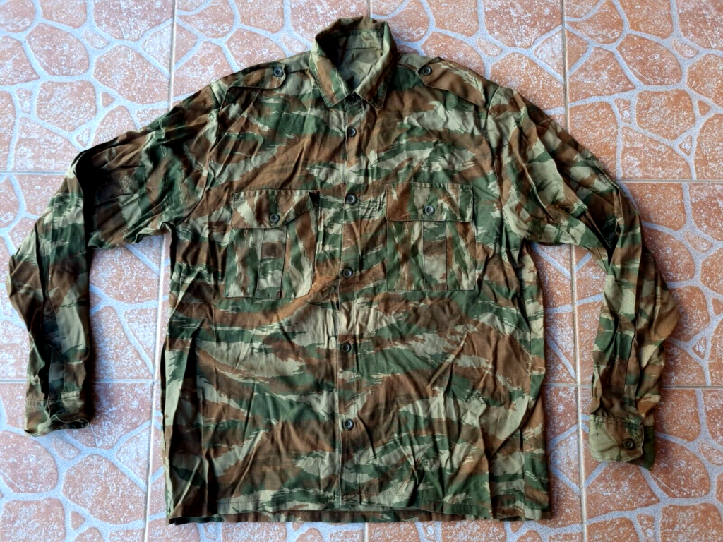 Bosnian Serb Army green tigerstripe camouflage shirt Serbian Serbia war Bosnia