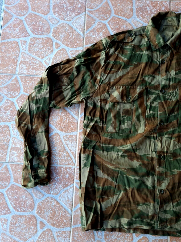 Bosnian Serb Army green tigerstripe camouflage shirt Serbian Serbia war Bosnia