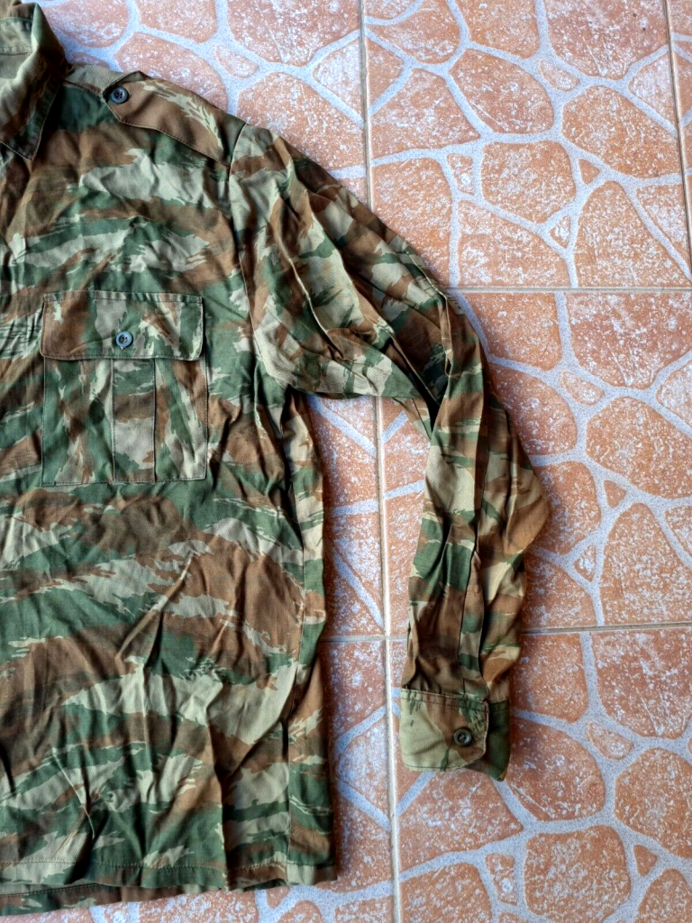 Bosnian Serb Army green tigerstripe camouflage shirt Serbian Serbia war Bosnia