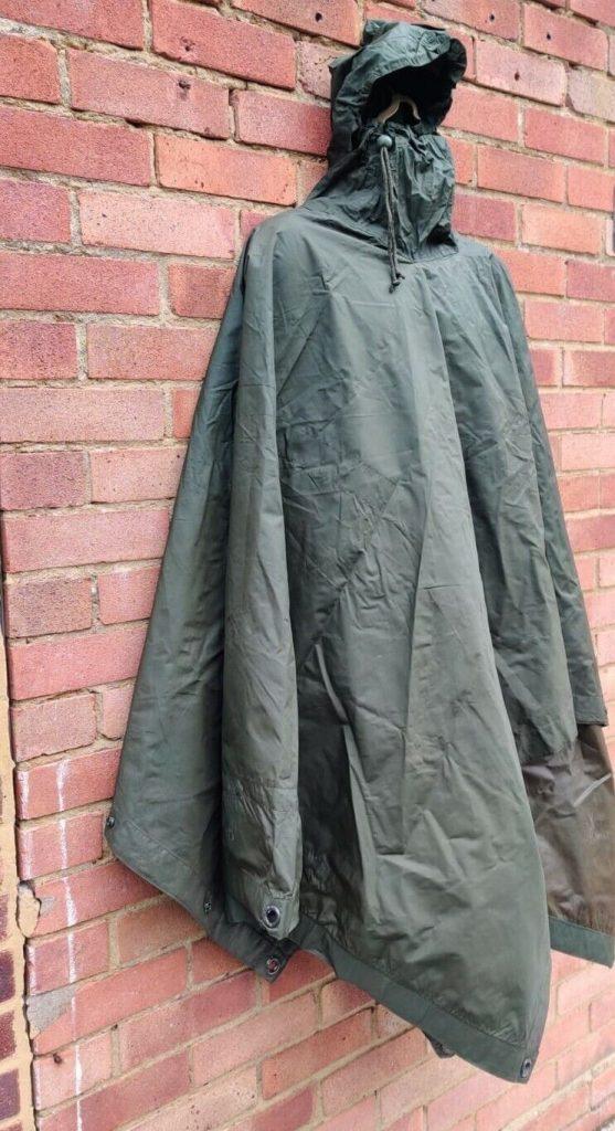 British Army Issue 58 pattern Olive Green Poncho Rare Genuine