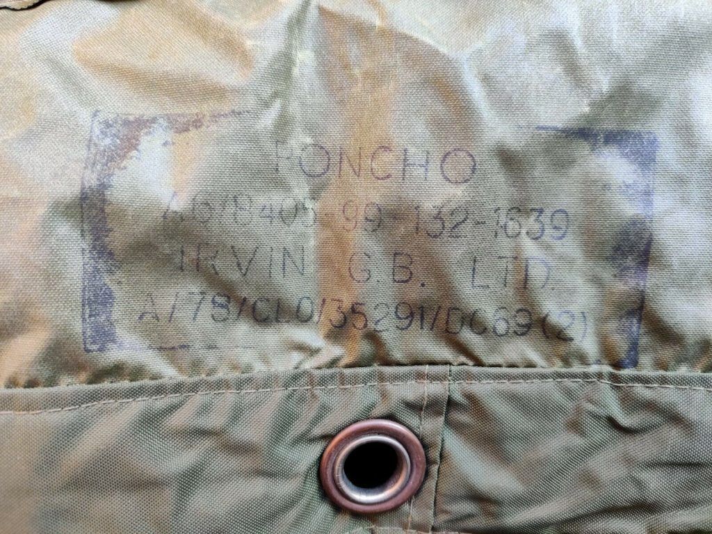 British Army Issue 58 pattern Olive Green Poncho Rare Genuine