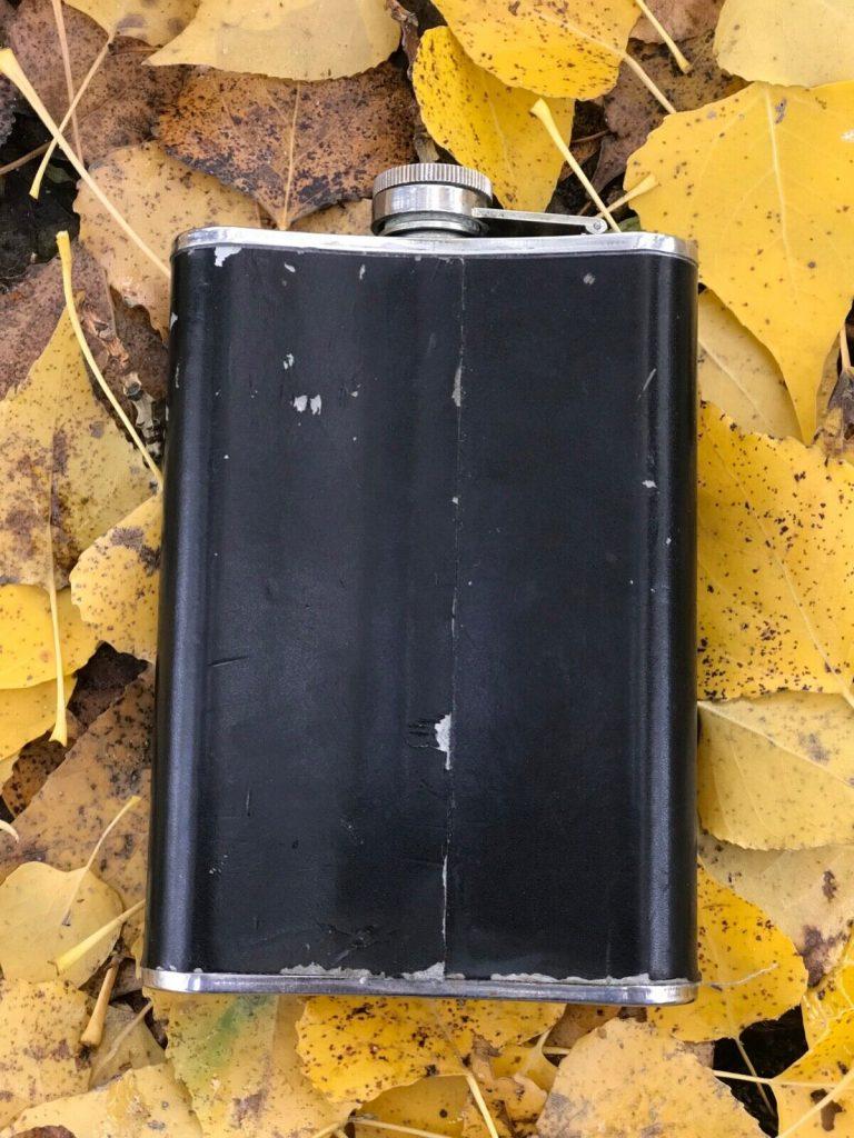 Ushanka Hat & Flask of the Russian Army. War Trophy Ukraine