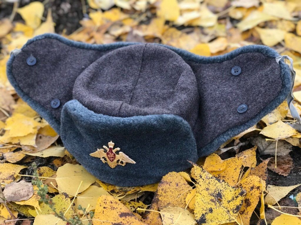 Ushanka Hat & Flask of the Russian Army. War Trophy Ukraine