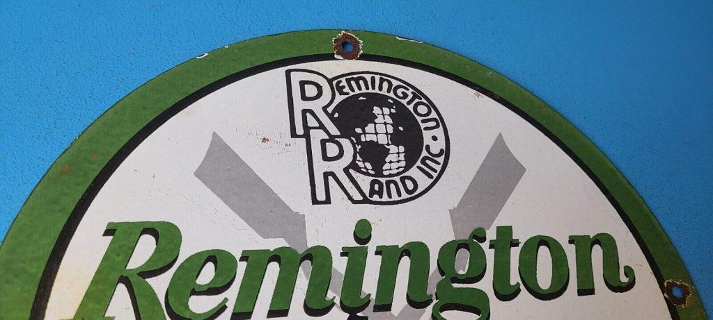 Vintage Remington Porcelain Felix CAT Chevy GUNS GAS PUMP Service Station SIGN