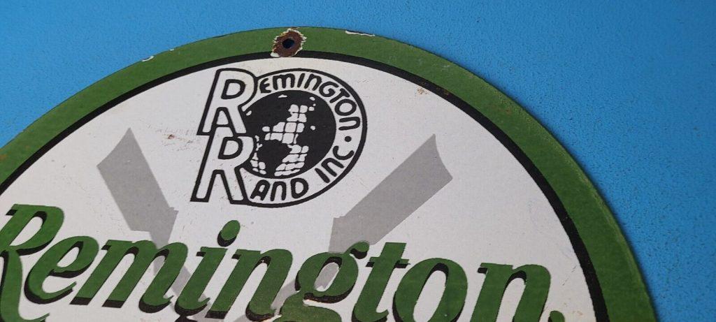 Vintage Remington Porcelain Felix CAT Chevy GUNS GAS PUMP Service Station SIGN