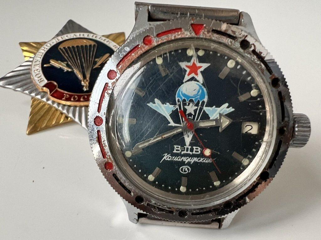 War in Ukraine 2022 soldier Russian Army Watch Wostok Trophy from BUCHA