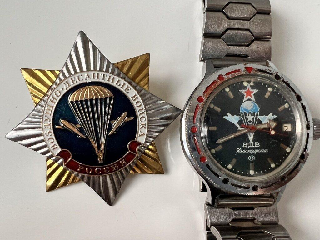 War in Ukraine 2022 soldier Russian Army Watch Wostok Trophy from BUCHA