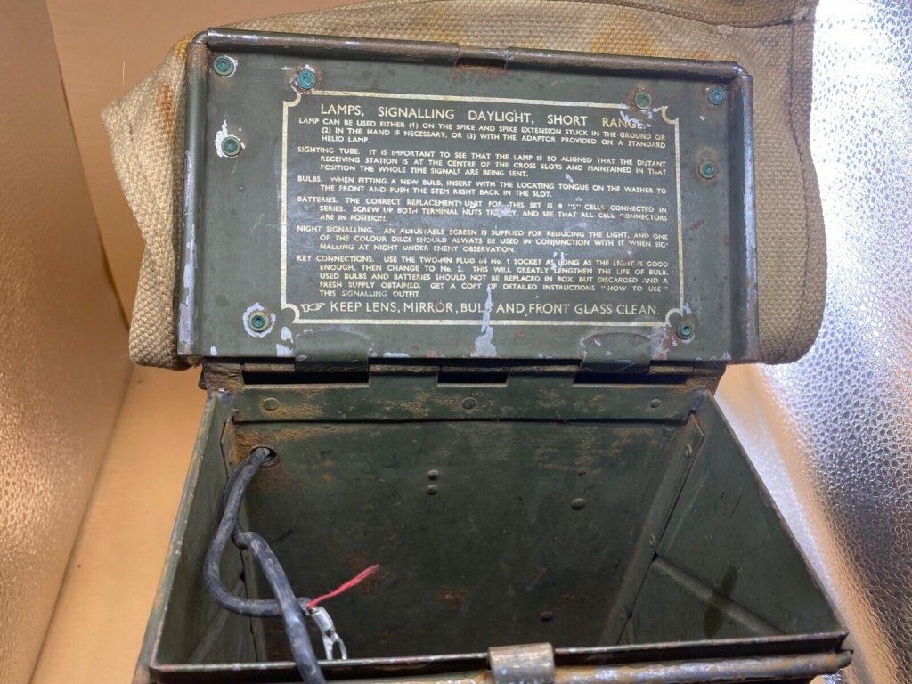 Complete WW2 British Army Signalling Lamp Set with all Parts