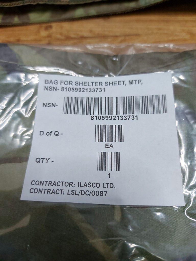 Genuine British Army MTP Basha tarp Shelter Camping Bushcraft