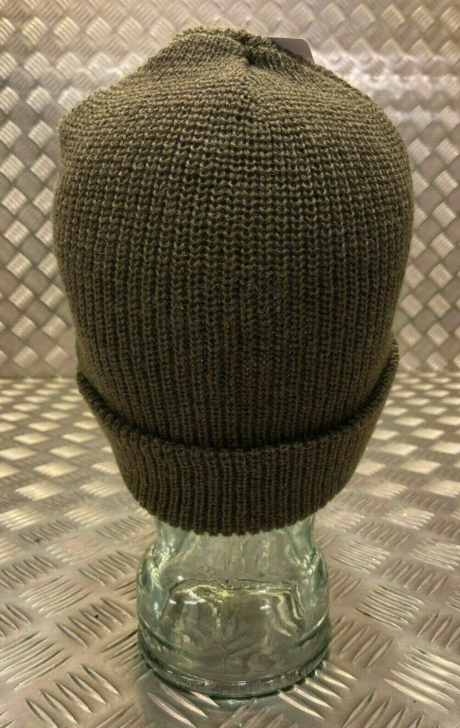 Genuine US Army Black or Olive Peak Radar Hat / Peaked Watch Cap 100% Wool New