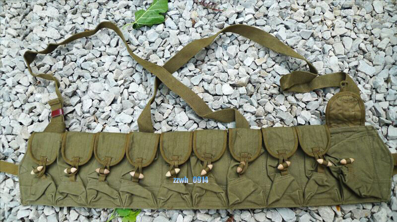 Original Chinese Military SKS TYPE 56 AMMO Chest-Rig Bandolier Pouches