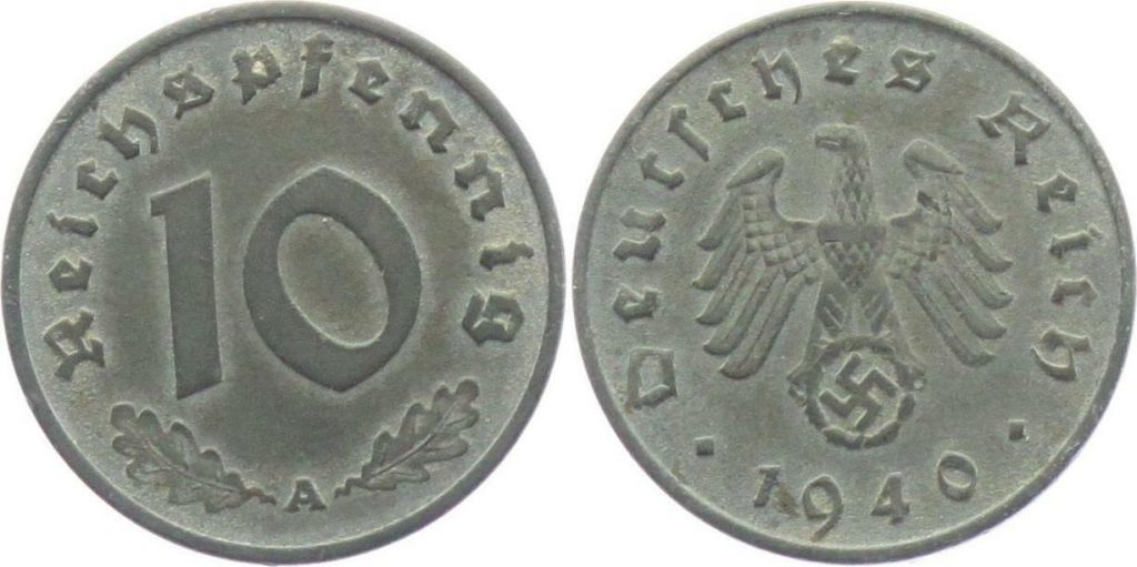 Rare Old WWII German War Coin WW2 Germany Military Army Civil Collection Cent us