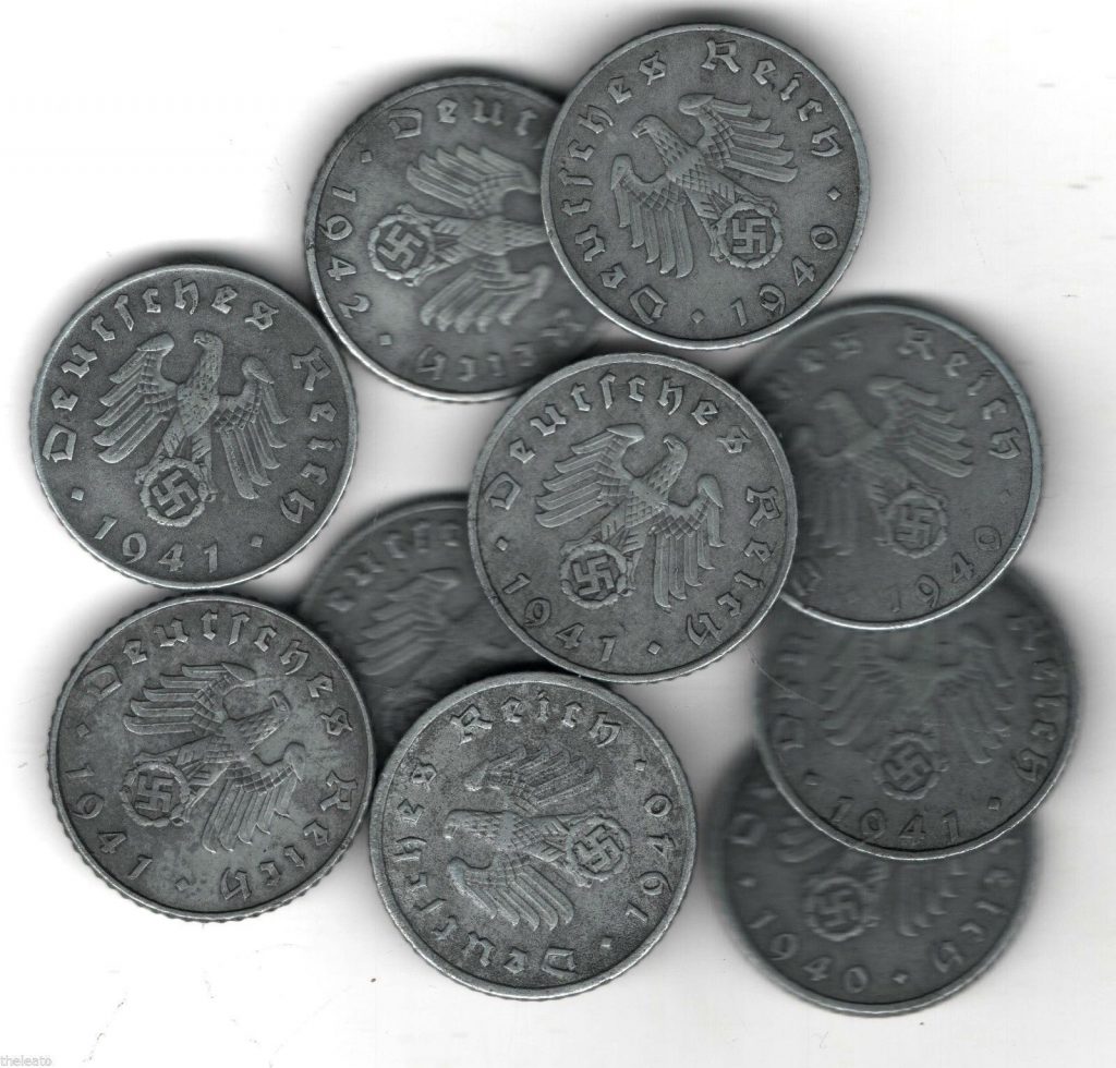 Rare Old WWII German War Coin WW2 Germany Military Army Civil Collection Cent us