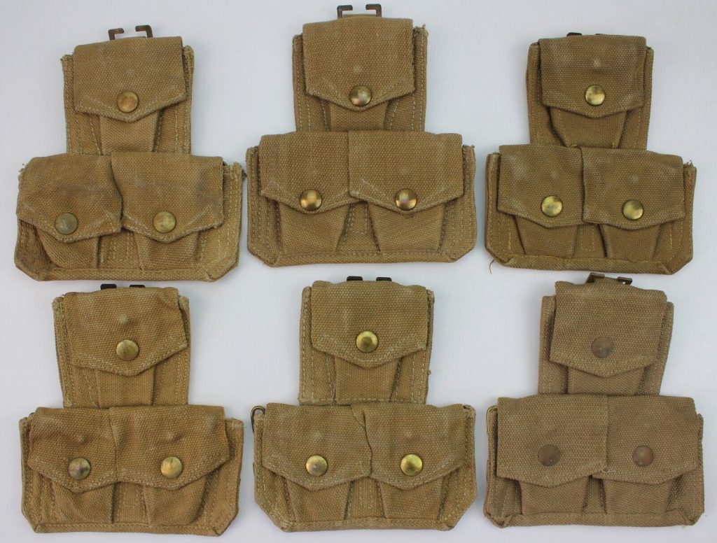 Italian ARMY TRIO AMMO Pouch Similar to British 1937 Pattern in Khaki