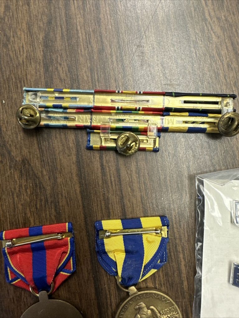 Lot 10 Various Military Pins Medals Awards Army Navy Air Force Marines