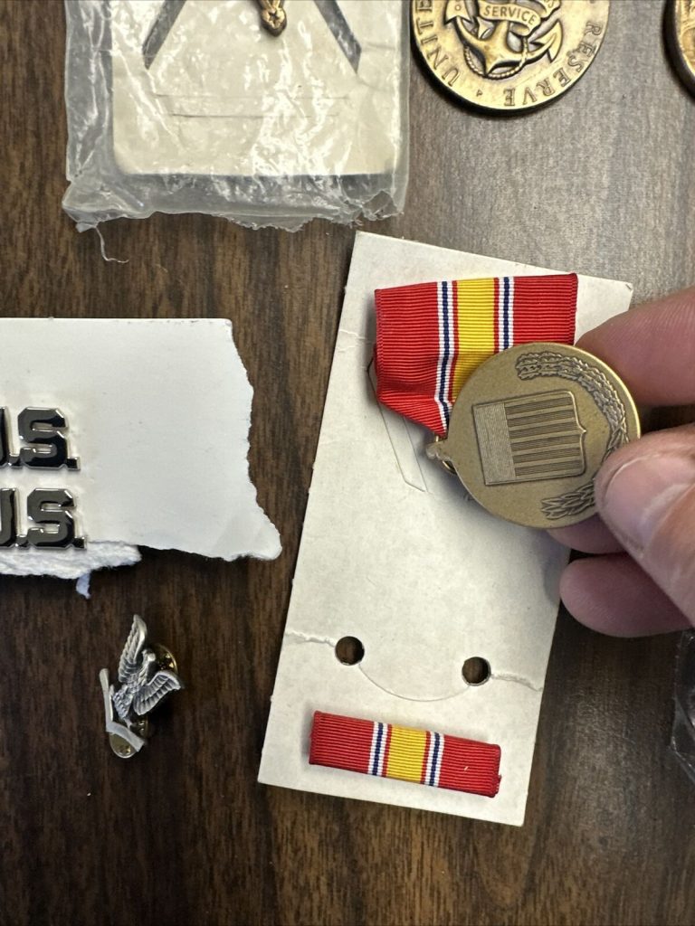 Lot 10 Various Military Pins Medals Awards Army Navy Air Force Marines