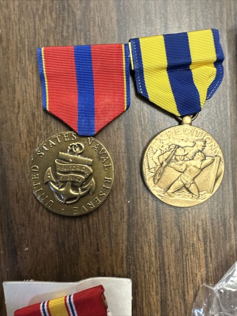 Lot 10 Various Military Pins Medals Awards Army Navy Air Force Marines