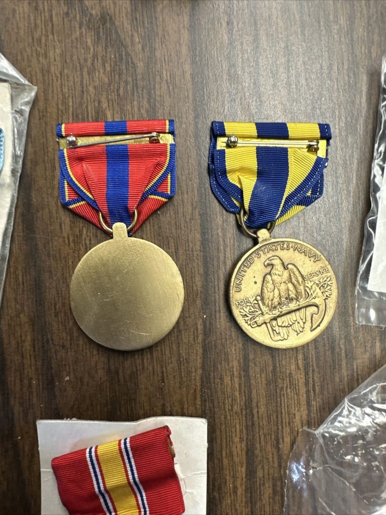 Lot 10 Various Military Pins Medals Awards Army Navy Air Force Marines