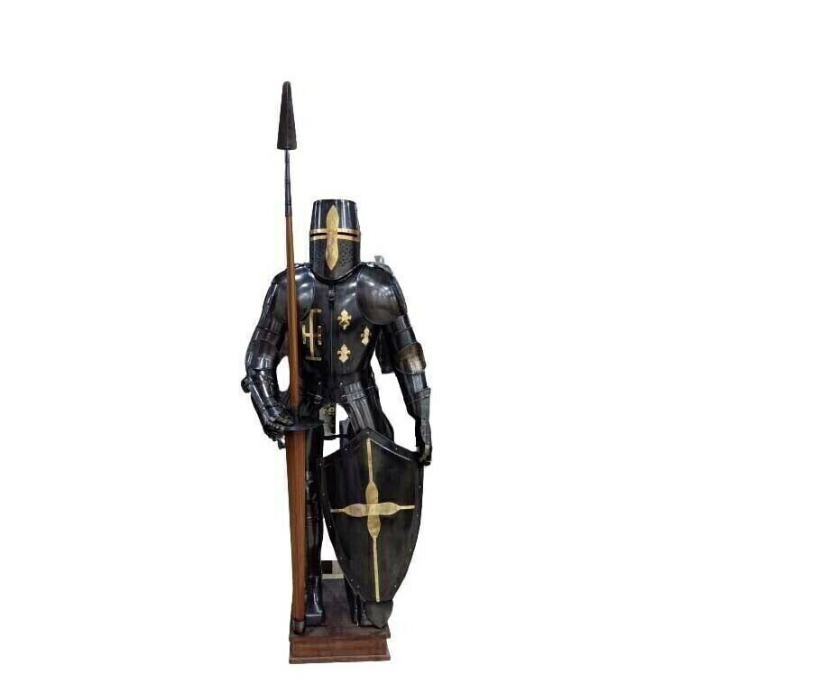 Medieval Knight Wearable Suit Of Armor Crusader Combat Full Body Armour CA25