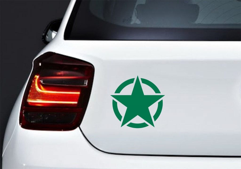 Army Star US Military Jeep Car Laptop Motorbike Vinyl Decal Sticker