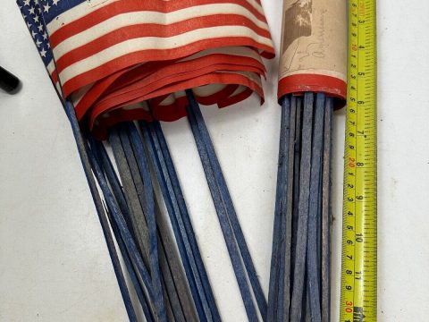 Mint Original WW2 US Army 48 Star Normandy D-Day Victory Flag Paper for sale