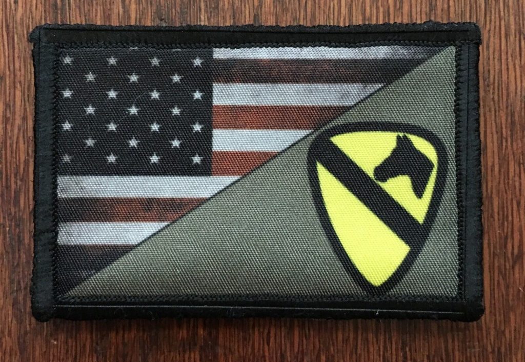 Subdued 1st Cavalry Division USA FLAG Morale Patch Tactical Military Multicam