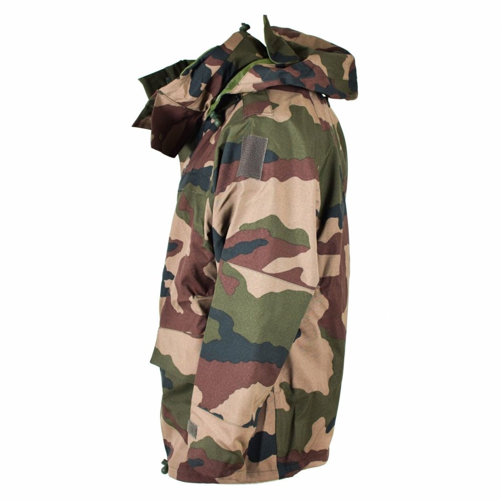 Genuine French army Waterproof Trilaminate Jacket CCE camo Hooded rain Parka New