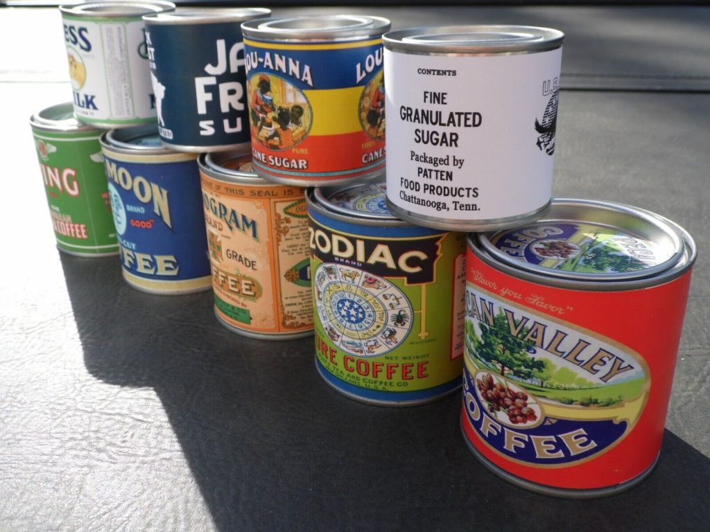 US WW2 Reusable 3 cans Coffee Milk Sugar Metal Airtight seal 101st 82nd