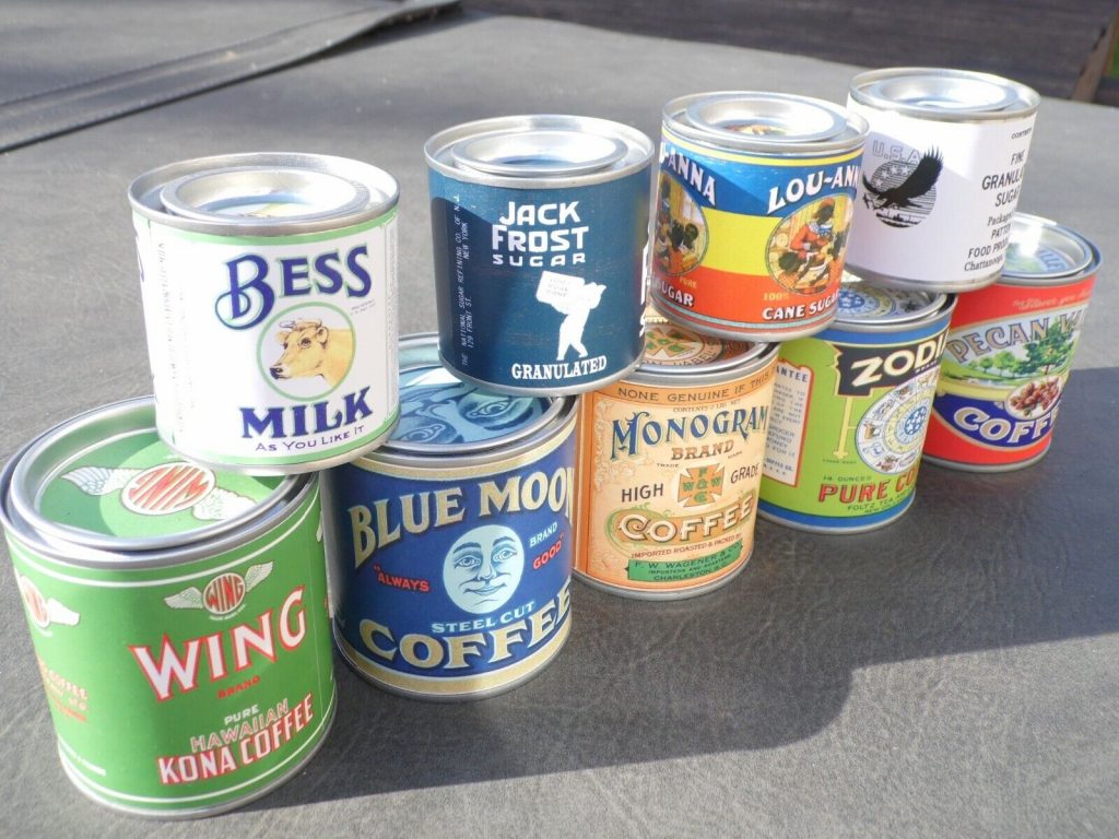 US WW2 Reusable 3 cans Coffee Milk Sugar Metal Airtight seal 101st 82nd