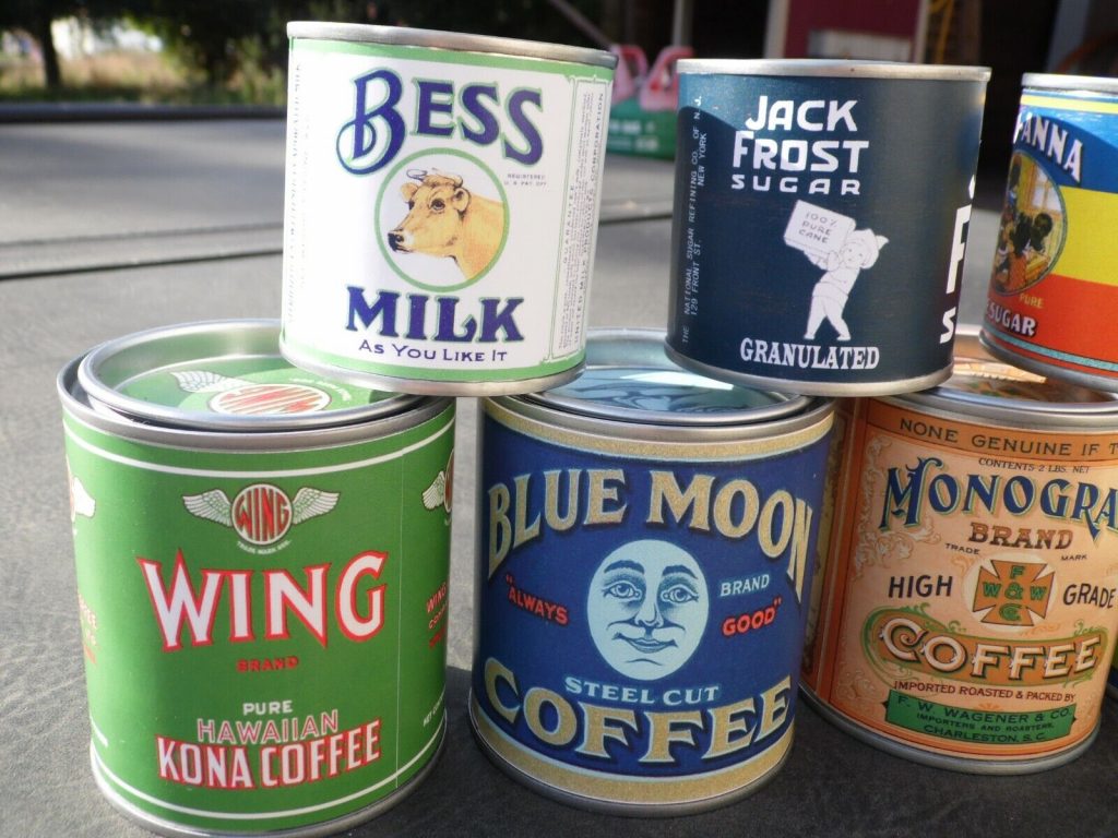 US WW2 Reusable 3 cans Coffee Milk Sugar Metal Airtight seal 101st 82nd