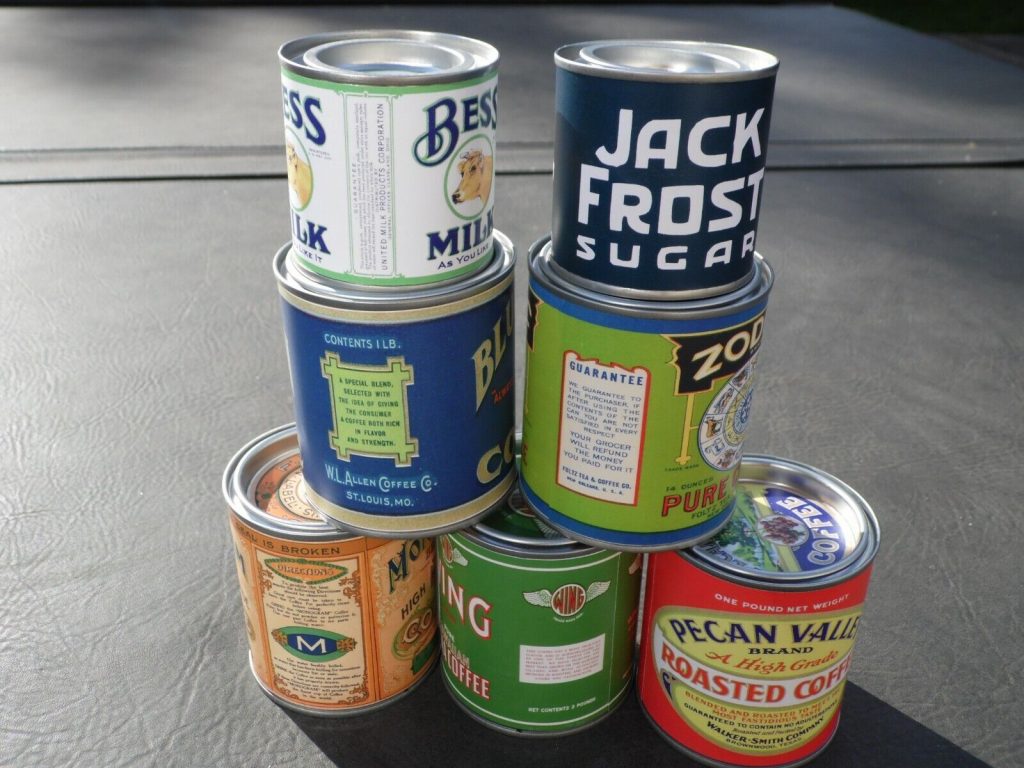 US WW2 Reusable 3 cans Coffee Milk Sugar Metal Airtight seal 101st 82nd