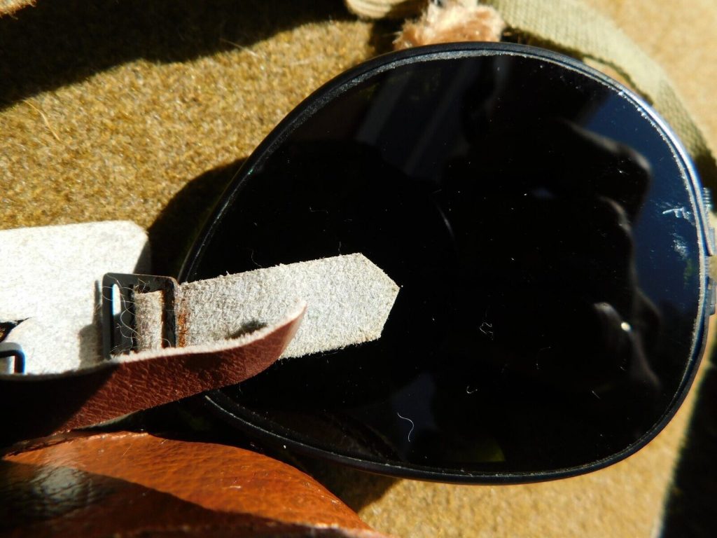 Vintage Ww2,us Army Goggles, Fur Lined Green Lens,nos+case,foster Grant