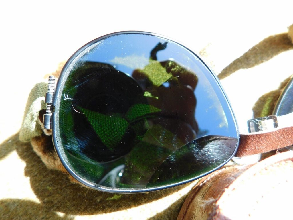 Vintage Ww2,us Army Goggles, Fur Lined Green Lens,nos+case,foster Grant